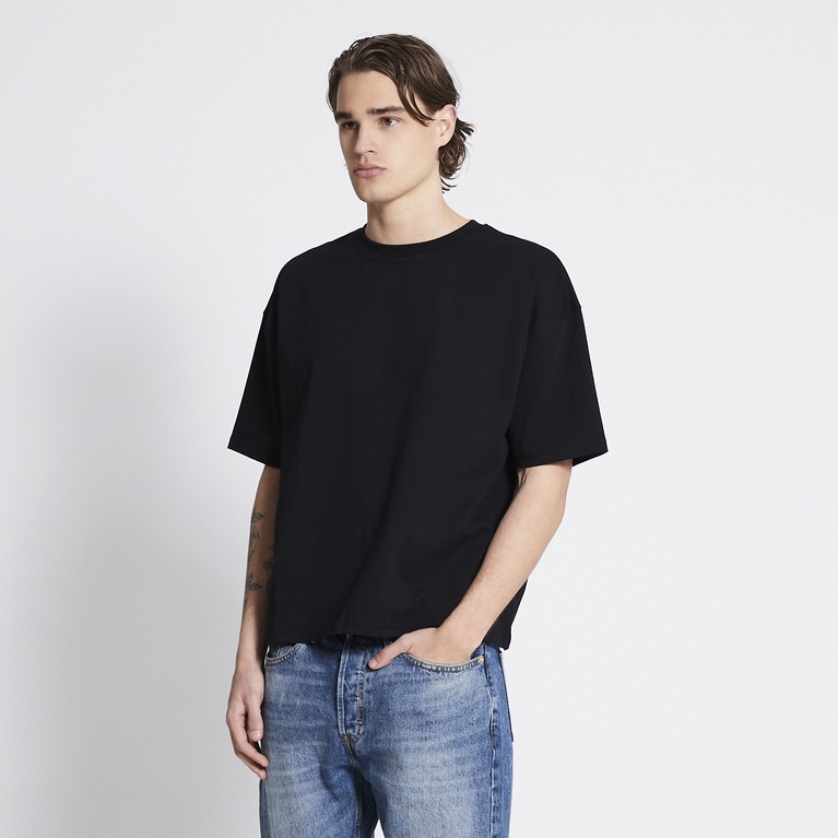 Heavy boxy tee "Mikael" Black